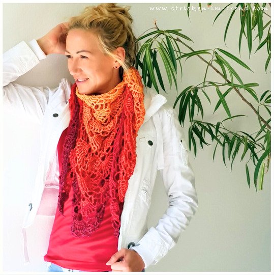 Crochet Pattern for Triangle Shawl | Shawl BioTronik #3