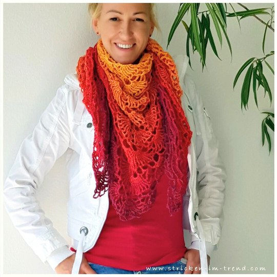 Häkelanleitung für Dreieckstuch | Tuch BioTronik #3