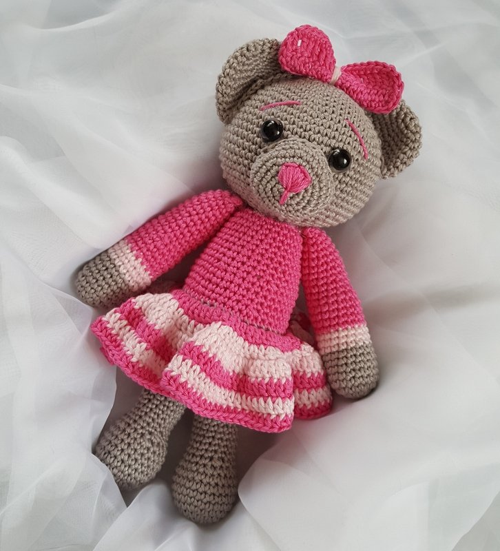 Teddybär Dame - Häkelanleitung - Bild 2