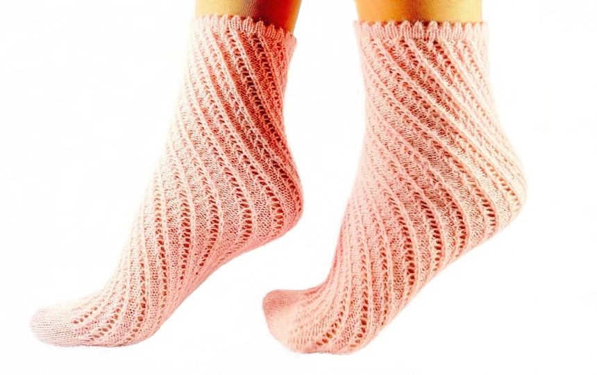Ajourmuster Spiralsocken für Sommer - Sparset