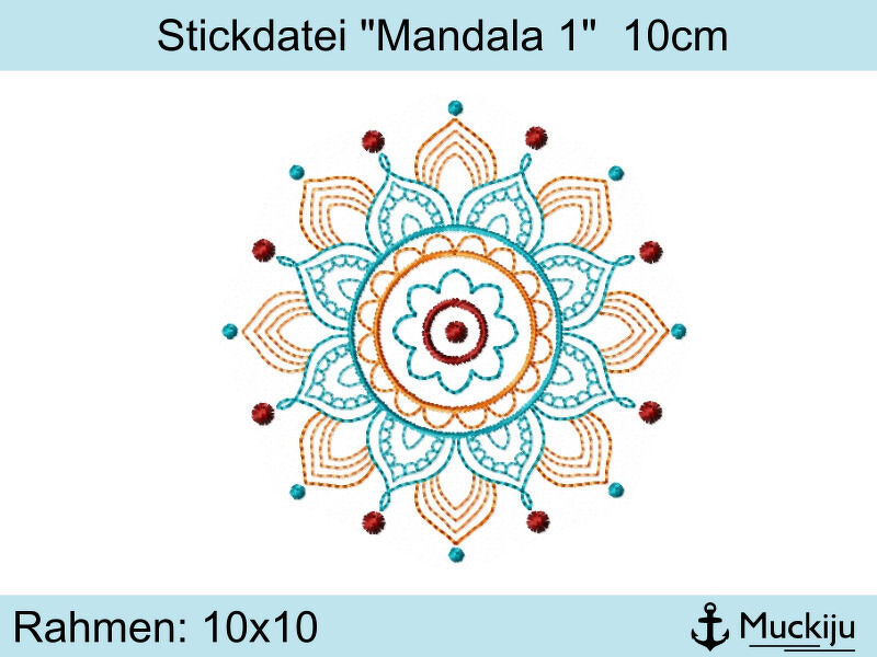 ★Stickdatei "Mandala 1" ★10 cm★ 10x10