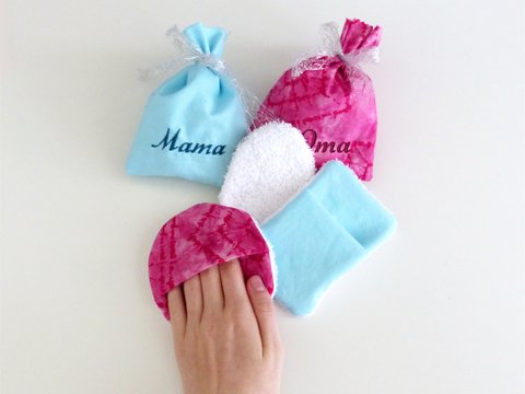 Stickdatei AbschminkPads mit Beutelchen 13x18 ITH