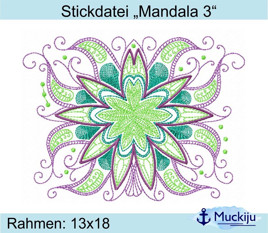 ★Stickdatei "Mandala 3" ★ 13x18 ★