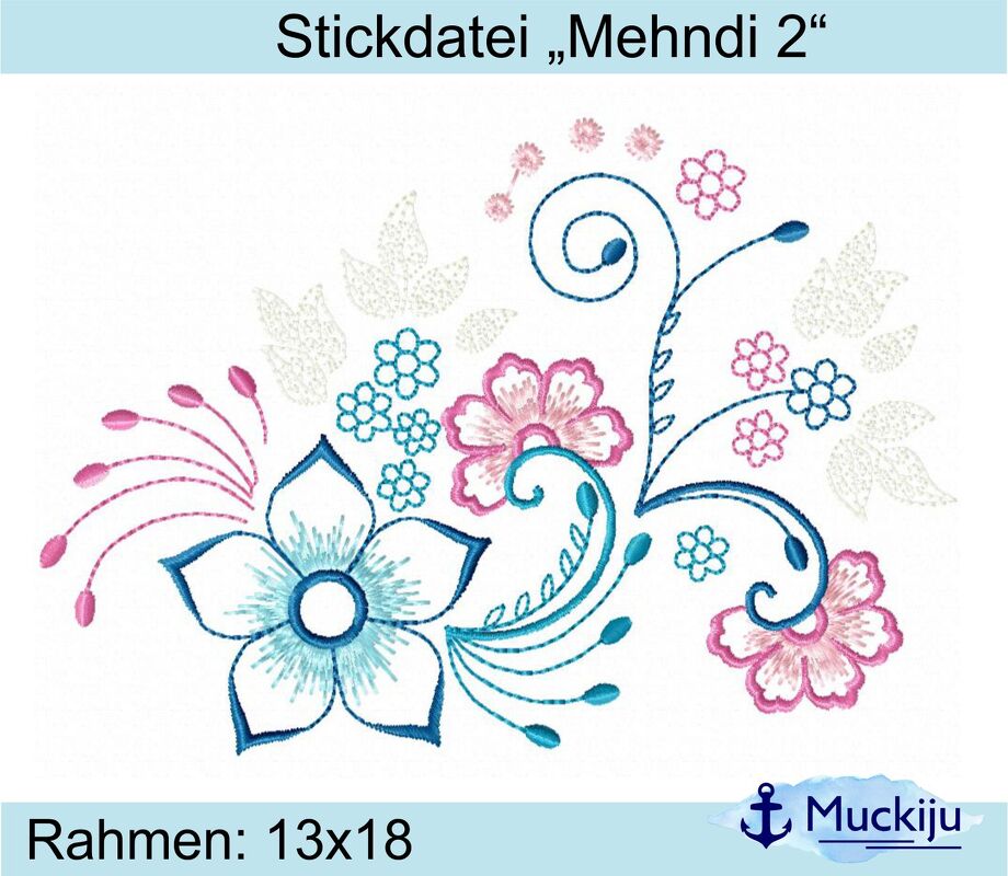 ★Stickdatei "Mehndi 2" ★ 13x18 ★