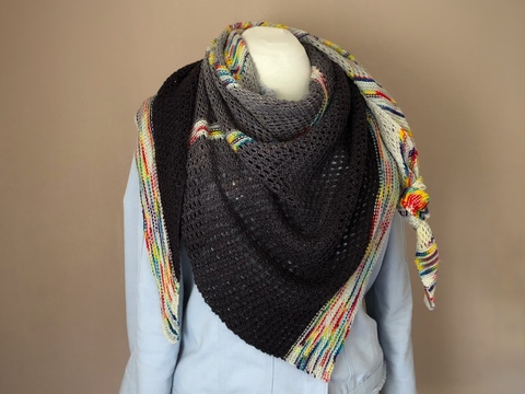 Triangular shawl Magnifica - no purl - beginner