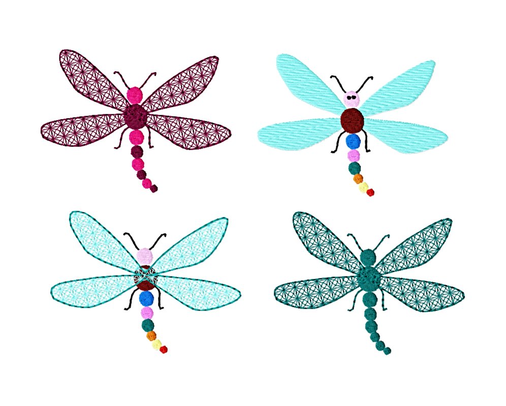 Stickdatei Libelle, lace,dragon fly, embroidery, stick file