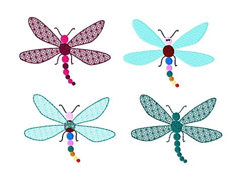 Stickdatei Libelle, lace,dragon fly, embroidery, stick file