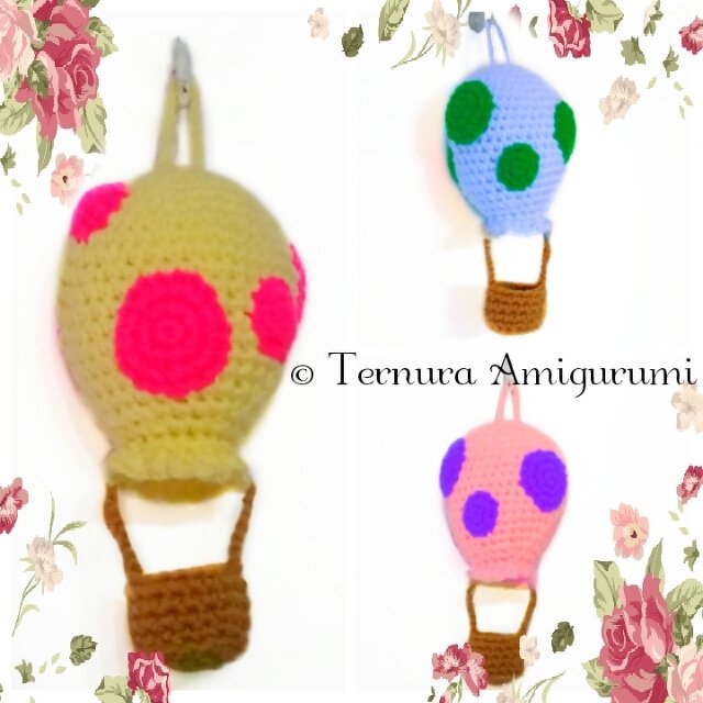 Heißluftballon-Häkelanleitung pdf ternura amigurumi english- deutsch- dutch