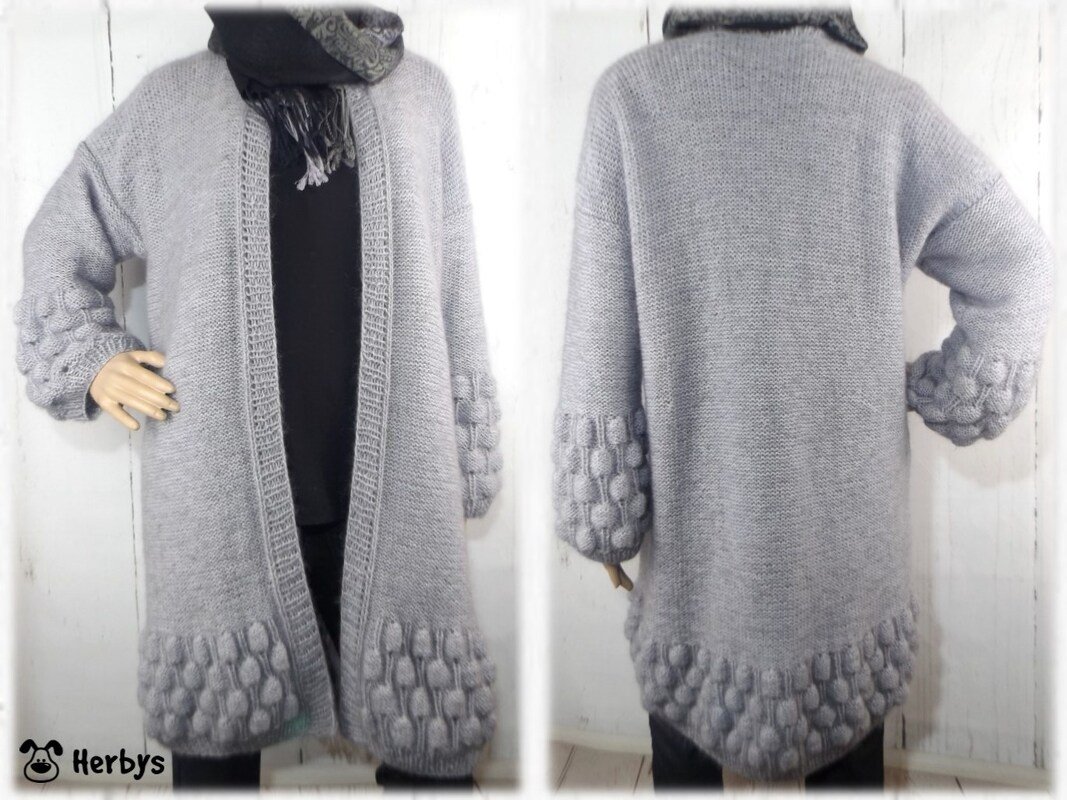 Strickanleitung Longjacke "Bubble - Chic"