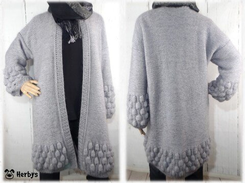 Strickanleitung Longjacke "Bubble - Chic"