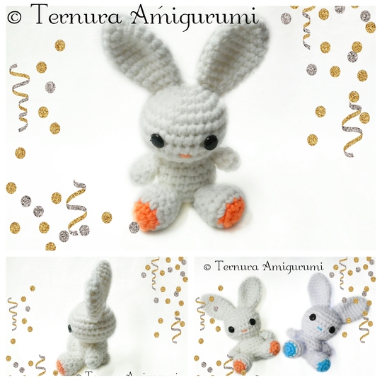 Häkelanleitung KLEINES KANINCHEN pdf ternura amigurumi english- deutsch- dutch