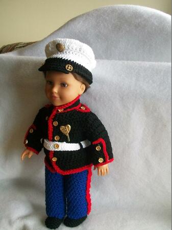 18" Military doll clothes pattern