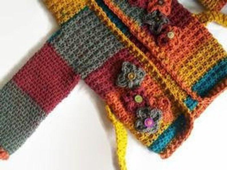 Toddler Girls Country Sweater - Crochet Pattern - Image 4