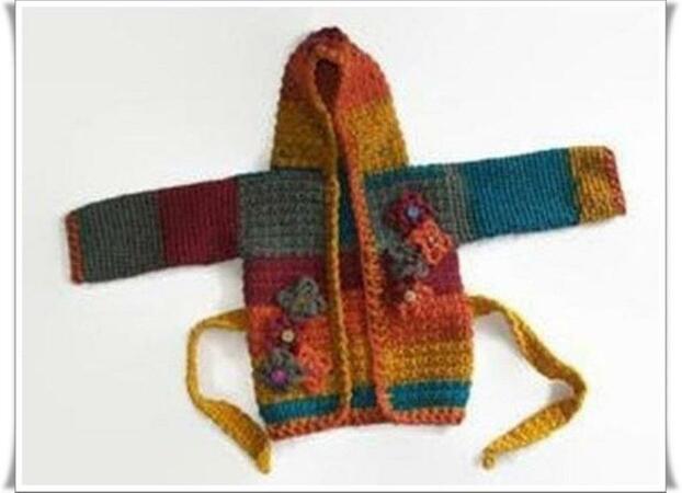 Toddler Girls Country Sweater - Crochet Pattern