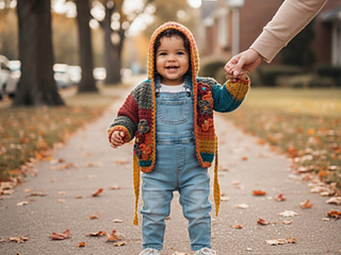 Toddler Girls Country Sweater - Crochet Pattern