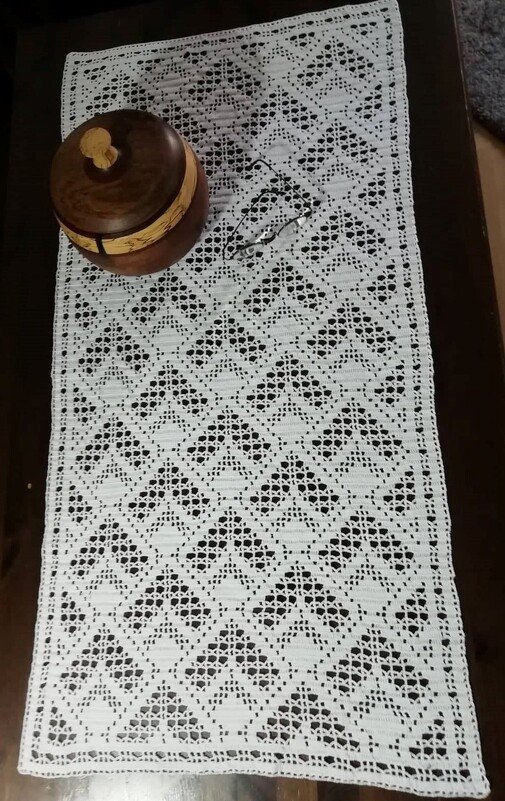 Tischläufer mit fantastischer 3D-Illusion und Rapport, Stola, Schaltuch - Bild 5