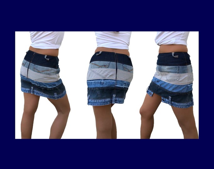 Bahnenrock - schmal geschnitten - Upcycling