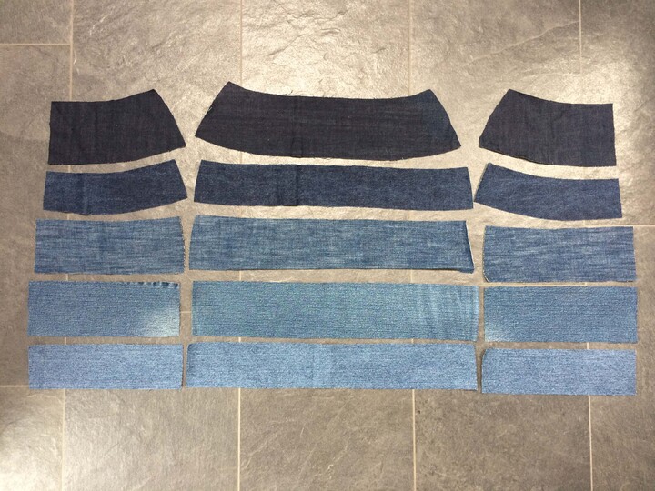 Bahnenrock - schmal geschnitten - Upcycling