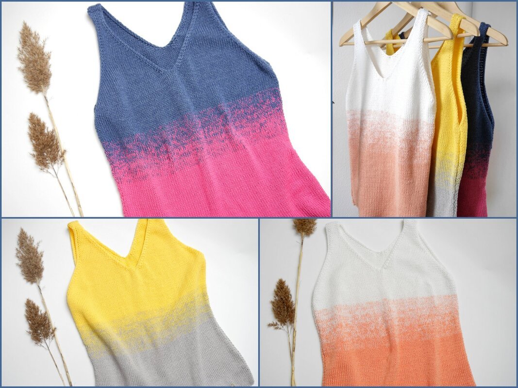 Knitting Pattern - Tanktop - Gradient Color Run - No.219E - Image 7