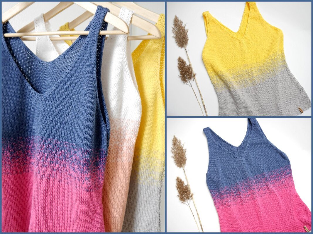 Strickanleitung - Tanktop SUNNY im Farbverlauf - Sommertop- No.219