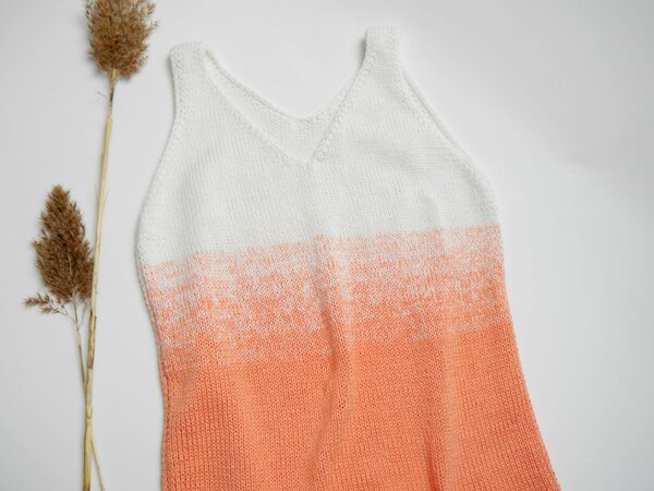 Knitting Pattern - Tanktop - Gradient Color Run - No.219E