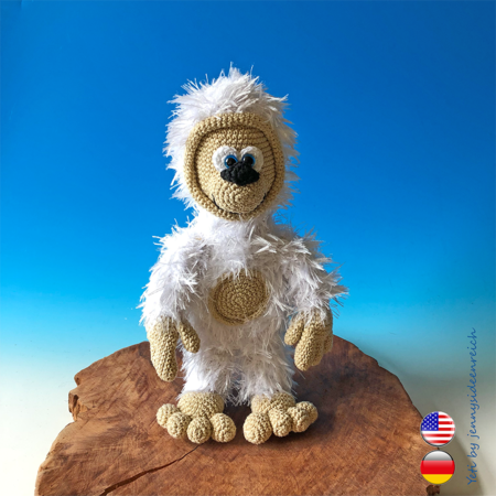 Crochet Pattern Yeti, crochet a bigfoot, amigurumi monkey by jennysideenreich