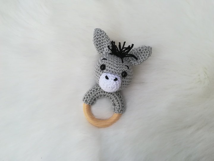 Crochet Pattern Donkey Emil and Donkey Rattle, Amigurumi, crochet Donkey