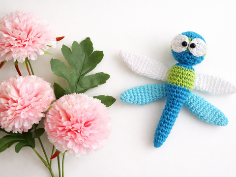 Häkelanleitung Blumenstecker Libelle - PDF Datei