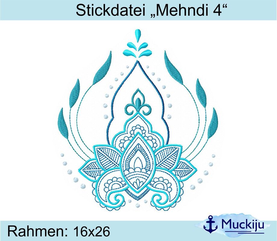 ★Stickdatei "Mehndi 4" ★16x26★