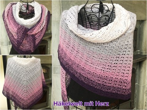 Häkeln / Dreieckstuch "Stripes"