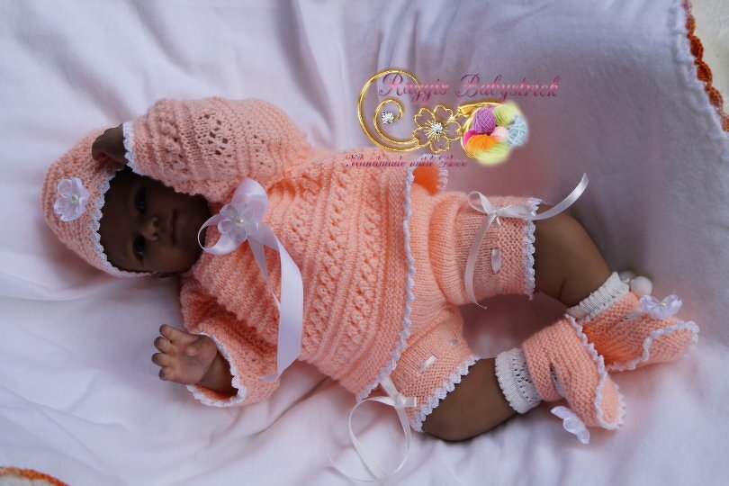 Strickanleitung für Baby's u. Reborns 4-teilig Modell Birgi Gr. 50