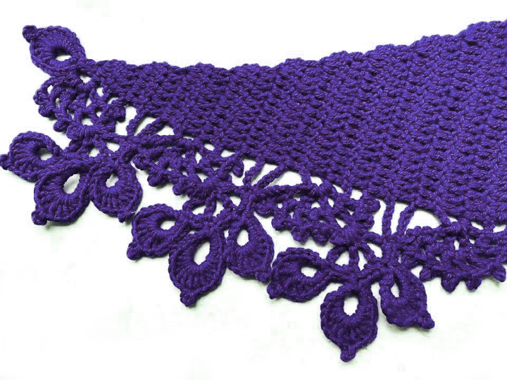 unendliches Dreieckstuchmuster " Pfauentraum"