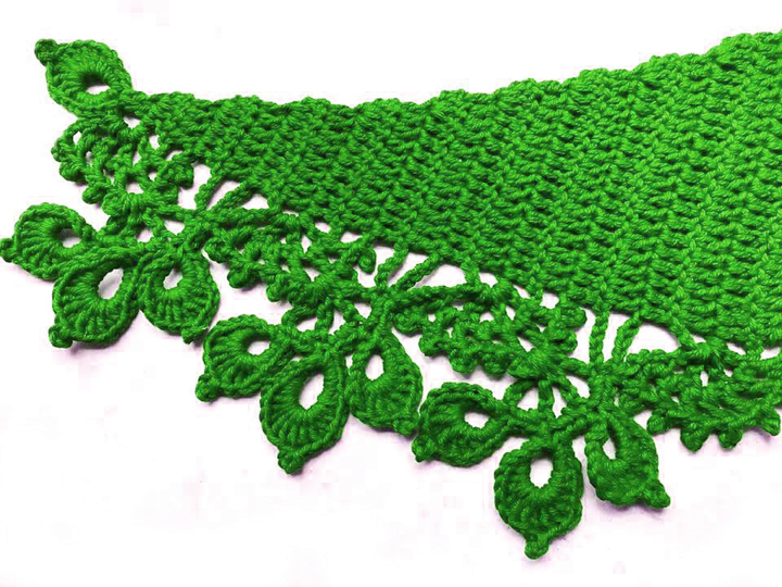 unendliches Dreieckstuchmuster " Pfauentraum"