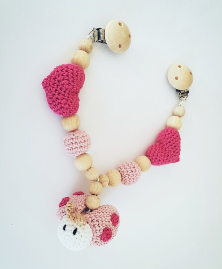 H&auml;kelanleitung und Gestaltung einer Kinderwagenkette - Marienk&auml;fer