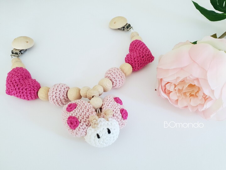 H&auml;kelanleitung und Gestaltung einer Kinderwagenkette - Marienk&auml;fer