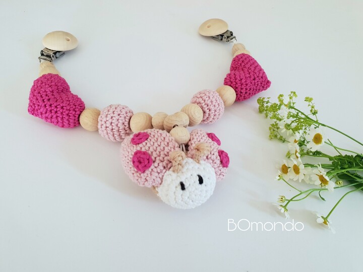 H&auml;kelanleitung und Gestaltung einer Kinderwagenkette - Marienk&auml;fer