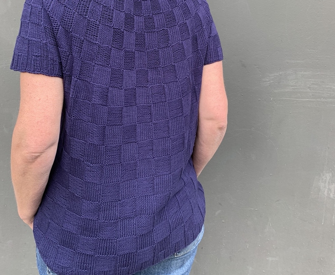 Strickanleitung, Pullover mit Rundpasse und Karos