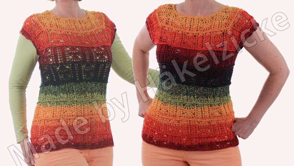 Anleitung Sommerliche Tunika Conny, RVO S-XXL, mit luftigem Mustermix