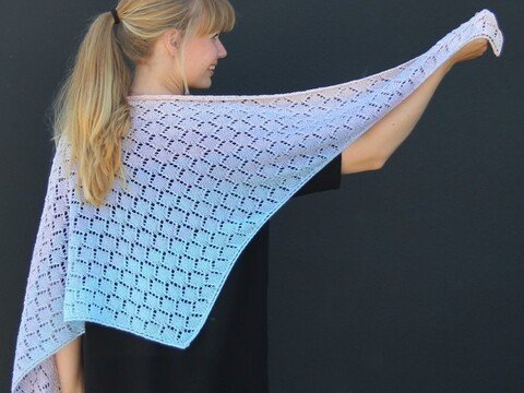 Gestrickter Sunrise Schal