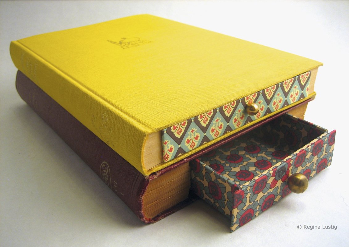 Bücherkästchen, Upcycling, Recycling, Geschenk für Bücherwürmer, Schmuckkästchen