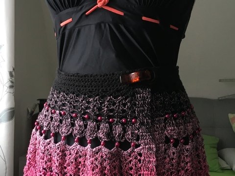 Strandrock mit Perlen