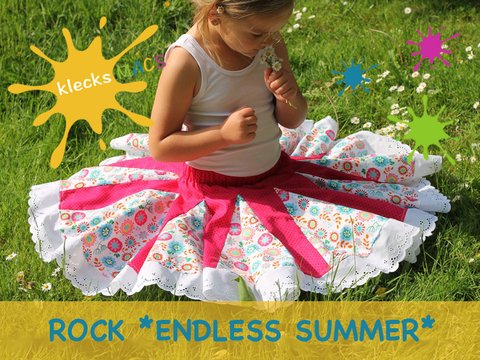 Mädchenrock *ENDLESS SUMMER* von klecksMACS - Nähanleitung / E-Book in PDF