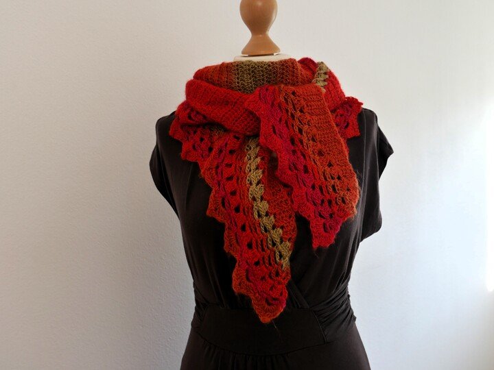 Häkelanleitung Dreieckstuch Frida