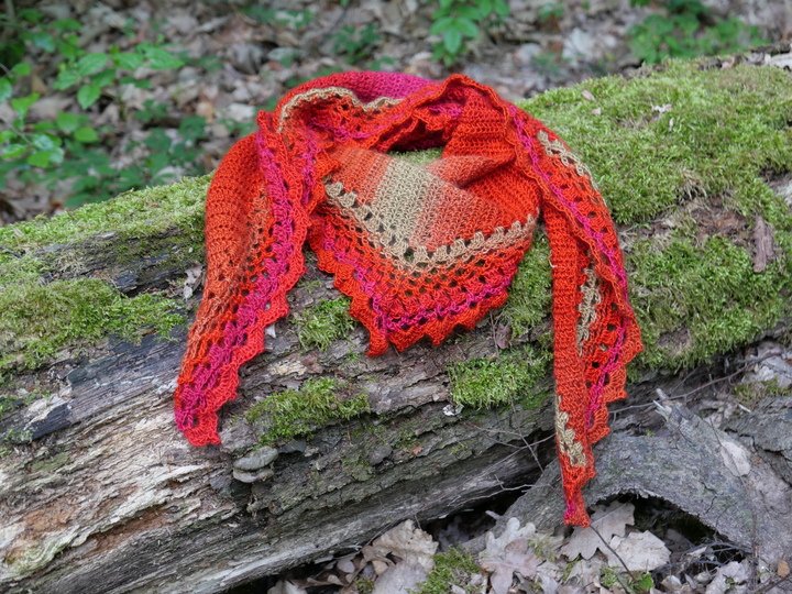 Häkelanleitung Dreieckstuch Frida