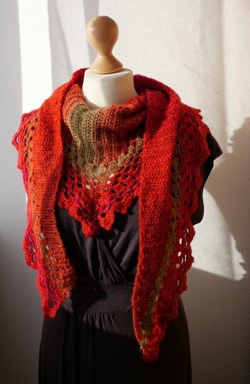 Häkelanleitung Dreieckstuch Frida