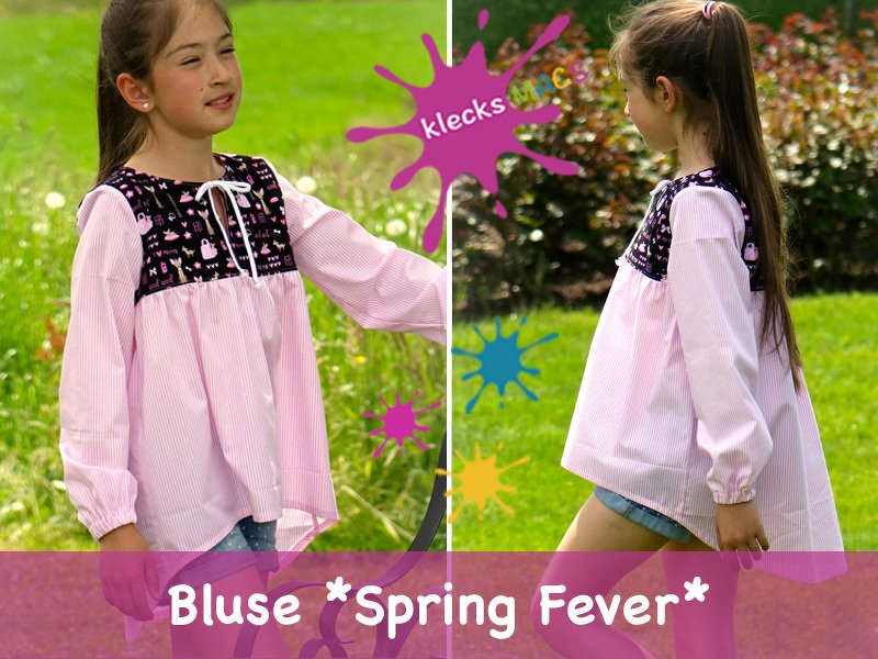 Mädchenbluse *SPRING FEVER* von klecksMACS - Nähanleitung / E-Book in PDF