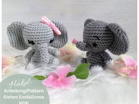 Elephants Emil amigurumi pattern