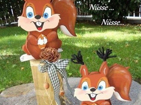 Laubsägearbeit "Haselhörnchen Maxemilian