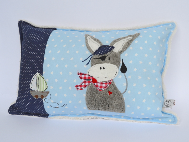 Stickdatei Esel Pirat doodle 13x18cm