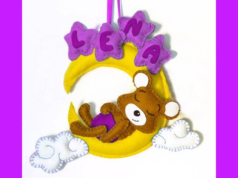 Craft instructions for the dreamlike Door Sign for Boys and Girls